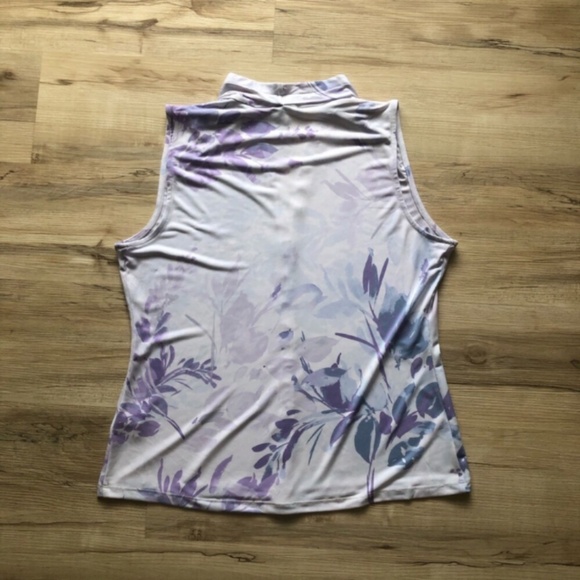 MASSIVE $10 SALE Calvin Klein Purple Wrap Blouse with Mandarin Collar - Picture 6 of 9